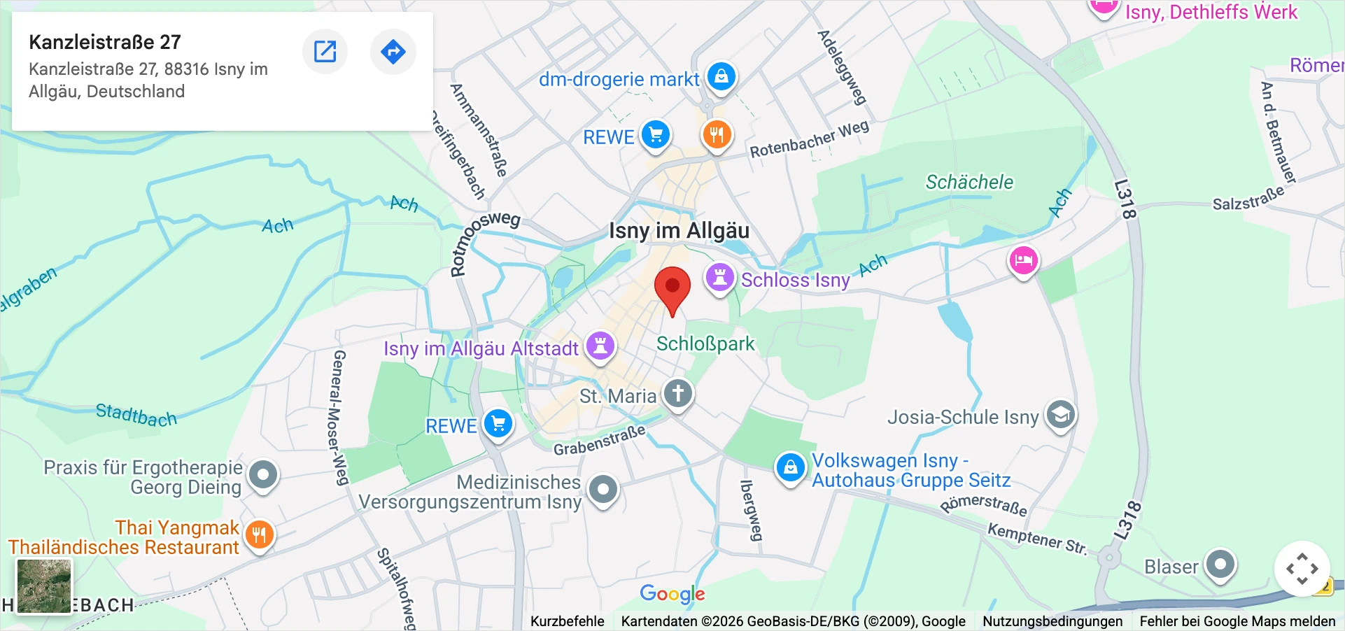Google Maps Standort Isny