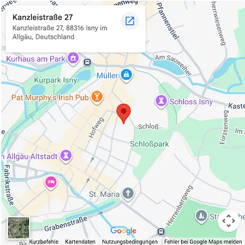 Google Maps Standort Isny