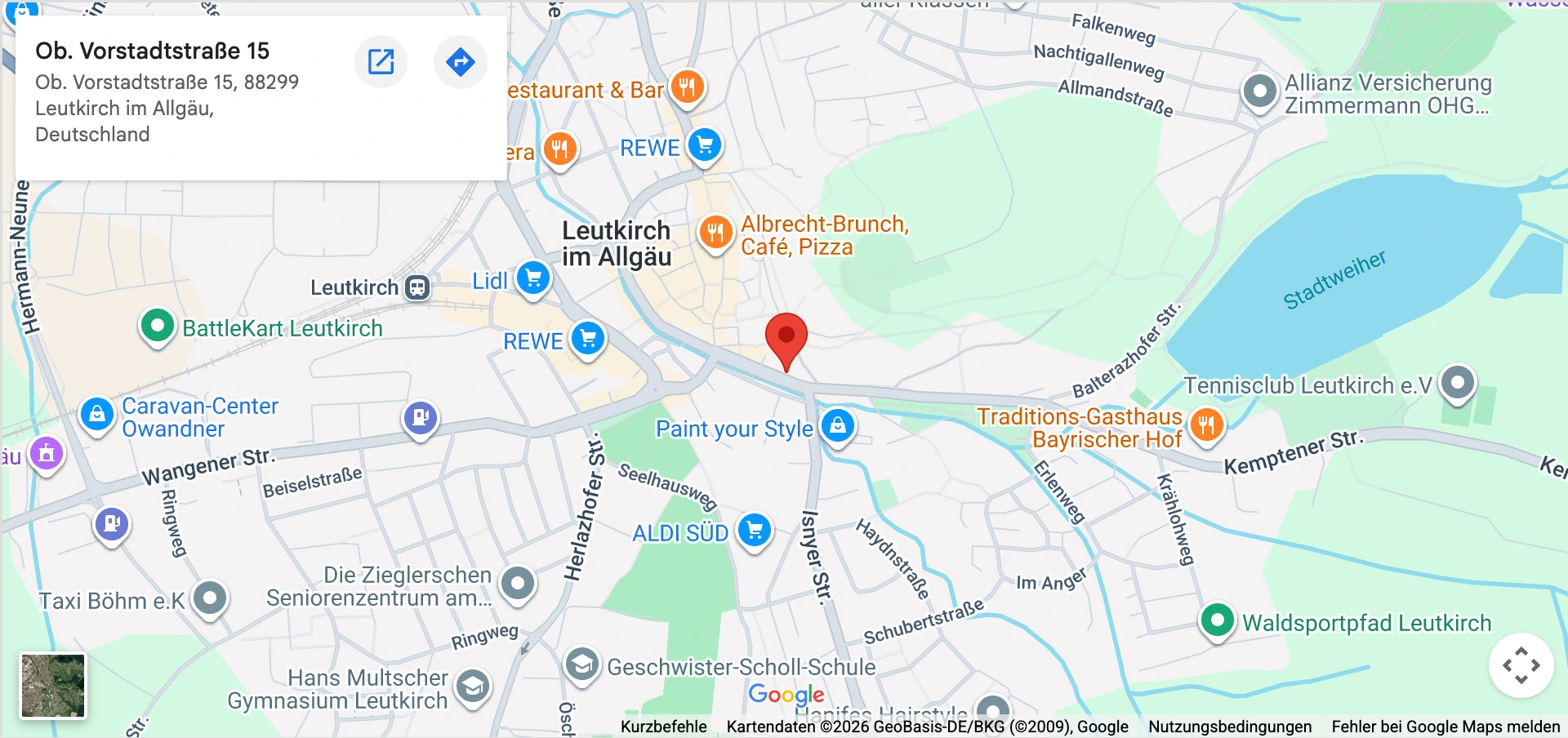 Google Maps Standort Leutkirch