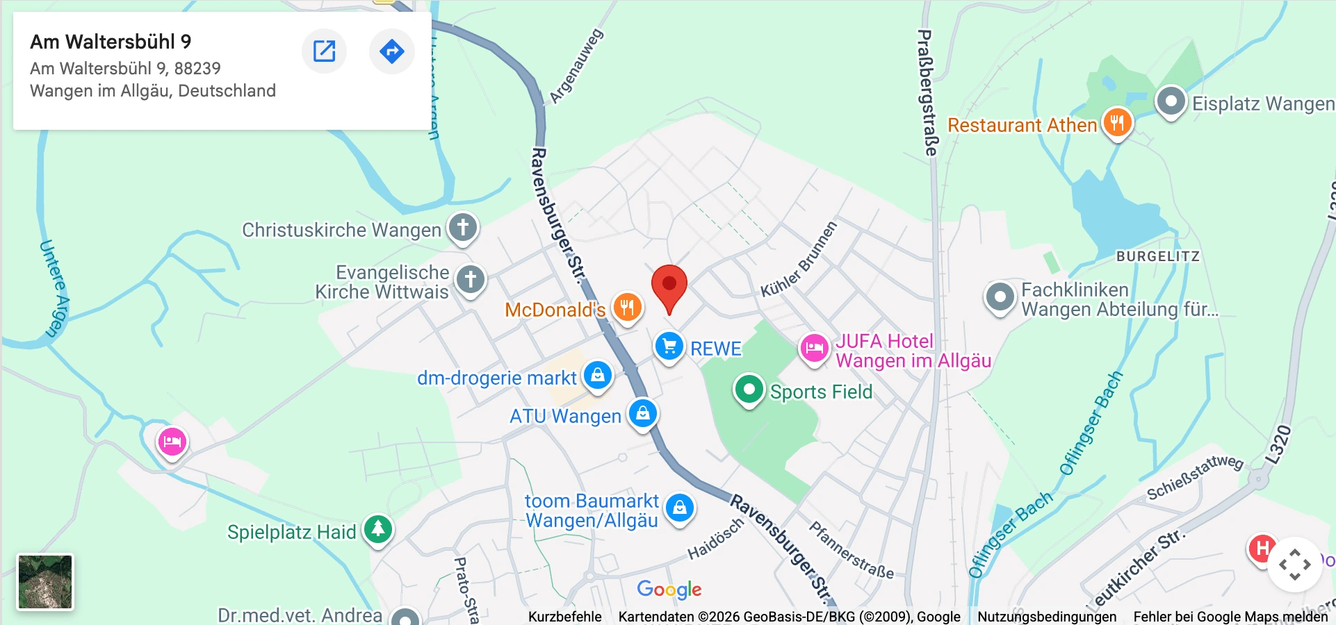 Google Maps Standort Wangen